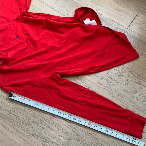 Polo Ralph Lauren Long Sleeve Crew Neck Red T-Shirt Size XL Custom Slim Fit - Picture 8 of 10